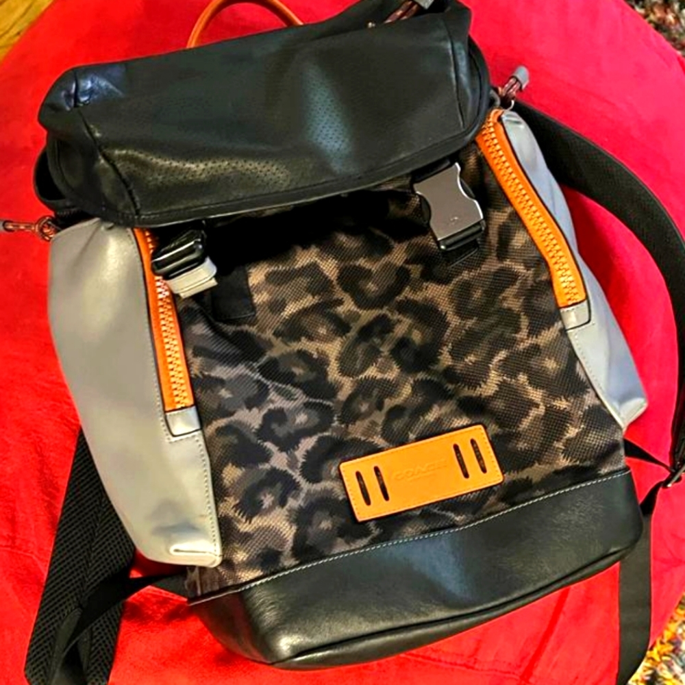 Coach leather backpack
